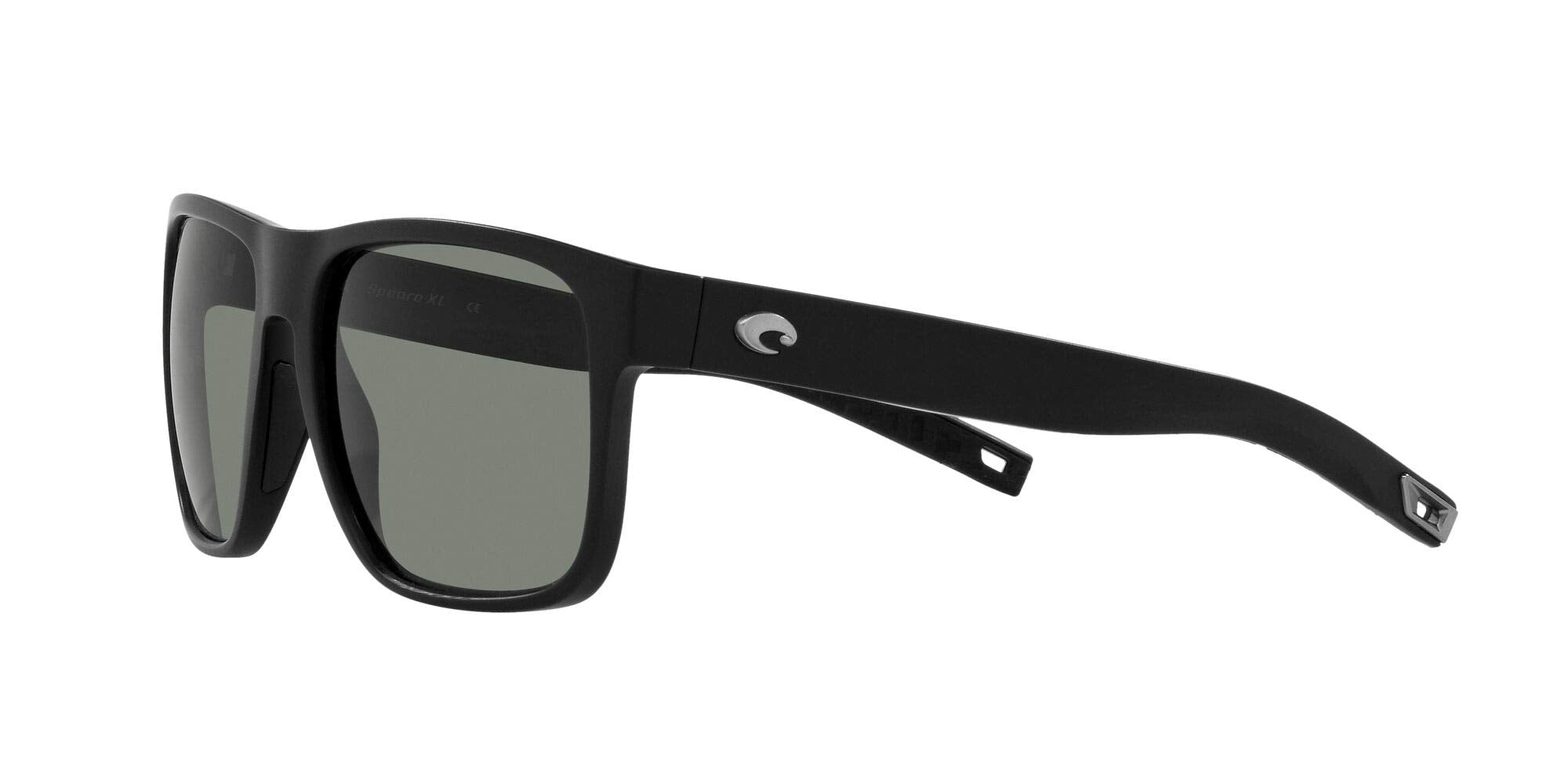 Costa Del Mar Mens Spearo XL Fishing and Watersports Square Sunglasses, Matte Black/Grey Polarized-580G, 59 mm