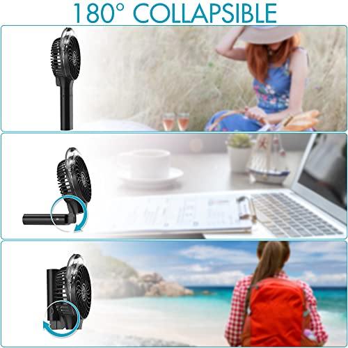 COMLIFE Portable Handheld Misting Fan, 3000mAh Rechargeable Battery Operated Spray Water Mist Fan, Foldable Mini Personal Fan for Travel, Makeup, Home, Office, Camping, Outdoors
