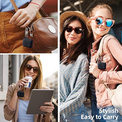 Lerobo for AirPods Case 2nd/1st Generation Case Cover, Flower Engraved Full Protective Case Compatible with Apple AirPod Charging Case with Keychain Soft Silicone Pattern Front LED Visible, Orange