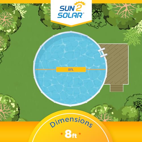 Sun2Solar Clear 30 ft Round Pool Solar Cover | 1200 Series | Heat Retaining Blanket for Inground and Above Ground Swimming Pools | Harness The Sun's Energy to Heat Pool | Bubble Heating Blankets