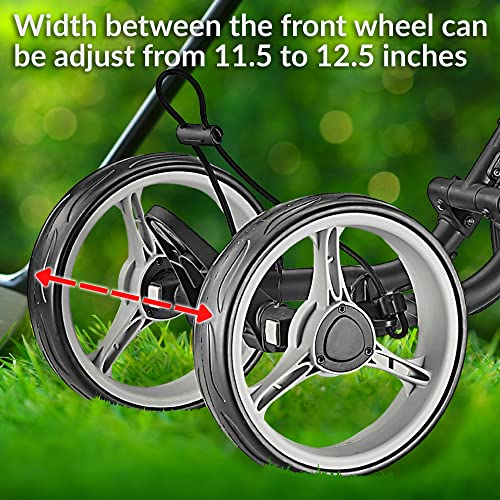CaddyTek 4 Wheel Golf Push Cart - Compact, Lightweight, Close Folding Push Pull Caddy Cart Trolley - Explorer V8, Dark Grey, One Size, Model: Explorer Vsersion 8 - Dark Grey