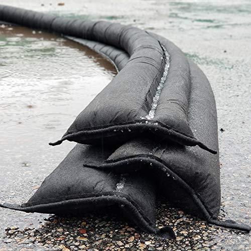 Quick Dam QD65-1 Water-Activated Flood Barrier-5 Feet-1/Pack, 5-ft, Black