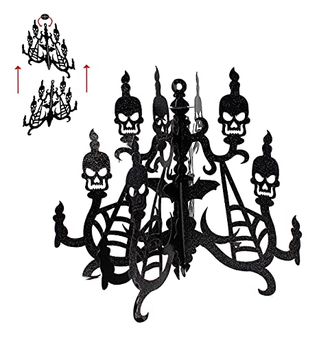 JOYIN Hanging Swirl Halloween Decorations Indoor Witch Hats Ghost Chandelier Bat Lantern Spider Pumpkin Skull Ceiling Streamers Party Supplies Wall Halloween Decor Ornaments