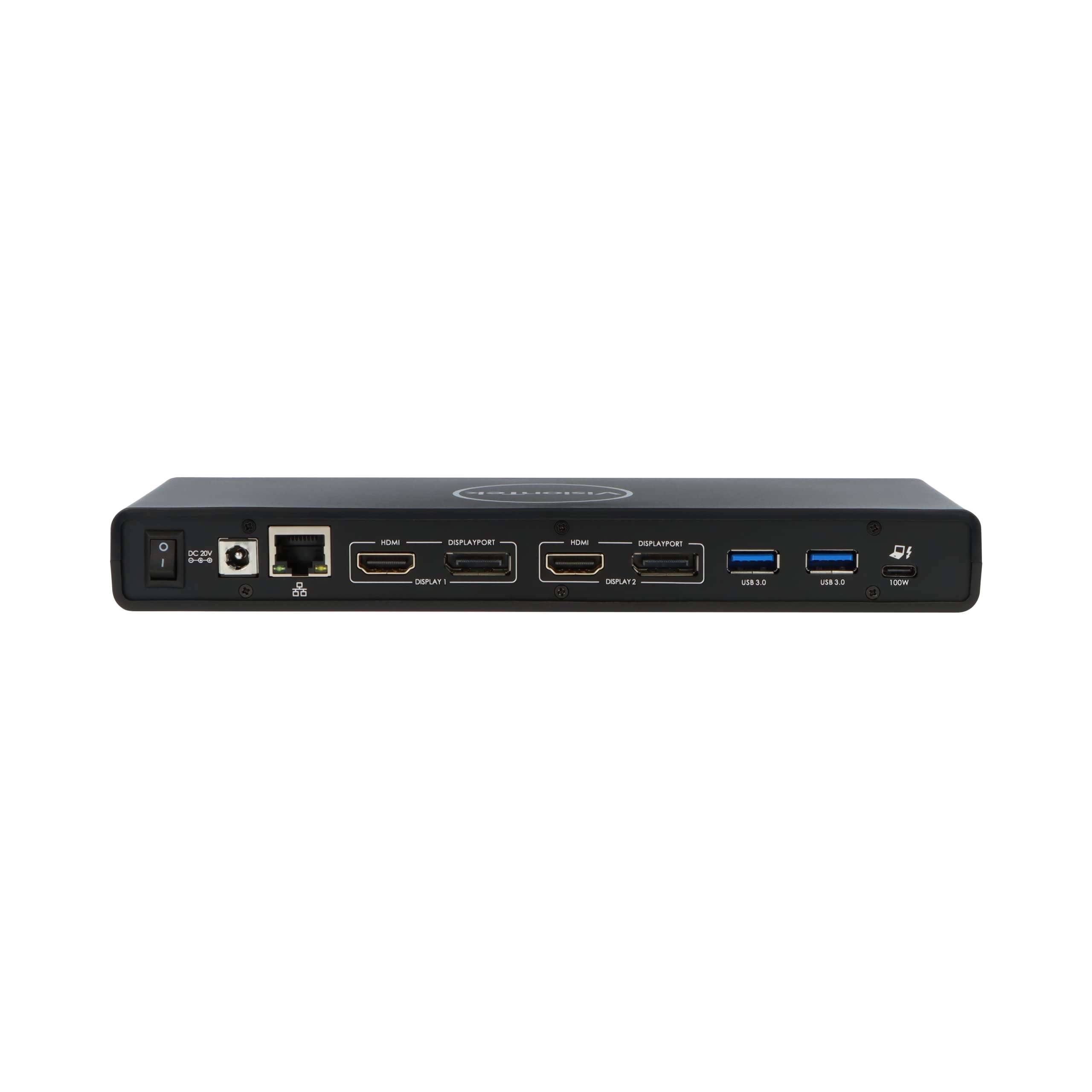 VisionTek VT4510 Universal USB Dual Monitor Docking Station - 2x HDMI, 2x DisplayPort, 100W Power, 4x USB-A, 2x USB-C, Audio, Ethernet for Windows/ MacOS/ ChromeOS