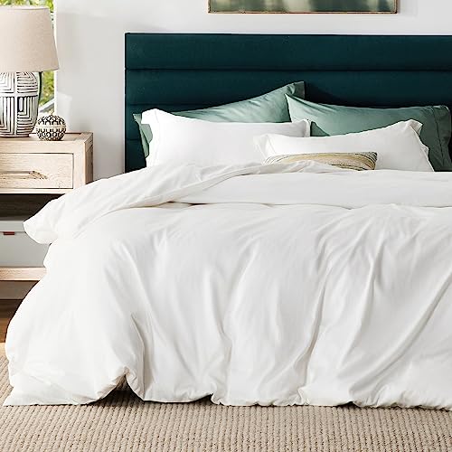 Bedsure Brushed Duvet Cover Queen Size - Soft and Breathable Eucalyptus Lyocell Cotton Hybrid Comforter Cover Set for Hot Sleeper - Hypoallergenic and Moisture Wicking, Cooling Bedding Set, Terracotta