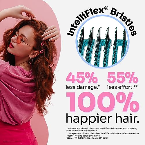 Wet Brush Shower Hair Brush Detangler - Exclusive Ultra-soft IntelliFlex Bristles - Minimizes Pain And Protects Against Split Ends & Breakage - Comb For Women, Men, Wet & Dry Hair - Green Glitter