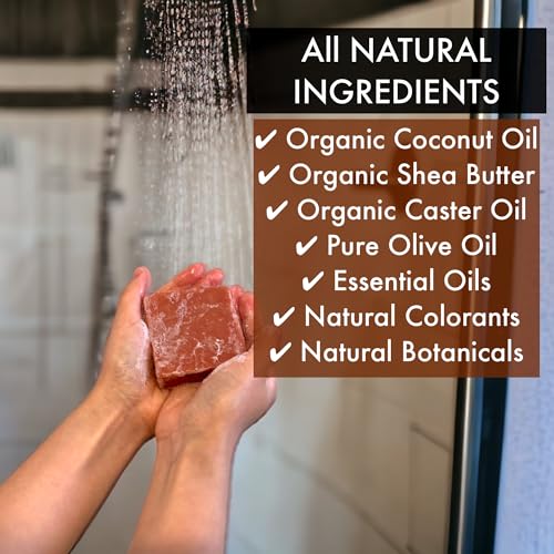 Natural Amor All-Natural Handmade Organic Soap Bar Set, Rose Honey Amor Soap Kit with pure Essential Oils, Gentle Body & Facial Soap for Unisex-adult,Total 8.6 oz, Made in USA, 2 Pack