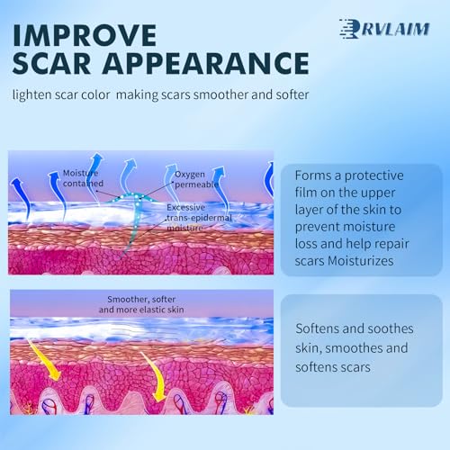 Rvlaim Scar Cream Gel, Advanced Silicone Scar Gel, Professional Scar Removal Cream for Surgical Scars, Stretch Mark, Keloid Bump, C-Section, Burn, Old and New Scars 1.7 oz(50g)