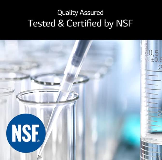 LG LT1000P2 6-Month / 200 Gallon Refrigerator Replacement Water Filter, Reduces Chlorine, 2 Count (Pack of 1), White.