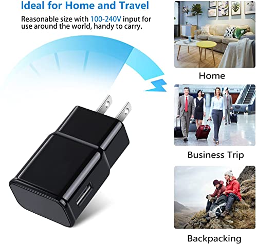 6-Pack Type C Charger Fast Charging Block, Android Phone Rapid USB Wall Charger Compatible with Samsung Galaxy S21/S20/S10/S10e/S10 Plus/S9/S9 Plus/S8/S8 Plus/S7/S6/Note 10/Note 9/Note 8,LG,HTC(Black)
