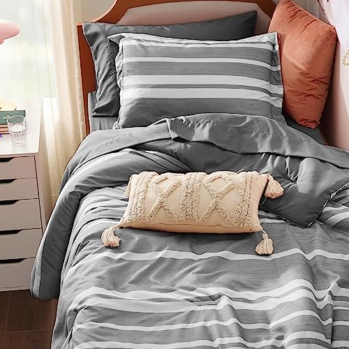 Bedsure Twin Comforter Set with Sheets - 5 Pieces Twin Bedding Sets, Twin Bed in a Bag
