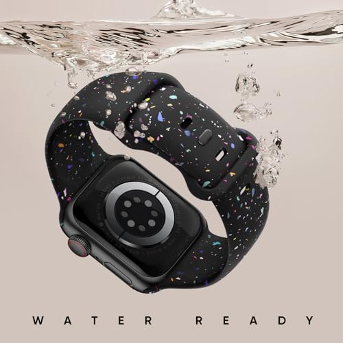 Knossen Sport Band Compatible with Apple Watch Band 38mm 40mm 41mm 42mm 44mm 45mm 46mm 49mm for Women Men, Recycled Plastic Soft Silicone Strap for iWatch Series 10 9 8 7 6 5 4 3 2 1 Ultra SE