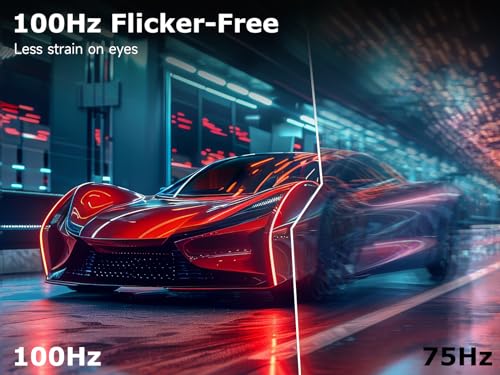 XGaming 24 Inch Monitor, FHD 100Hz 1080P, IPS 16:9 Frameless Computer Monitor, 99% sRGB, Low Blue Light Eye Care, FreeSync, PC Screen Built-in Speakers, HDMI VGA Display, VESA, Tilt Adjustable, Black
