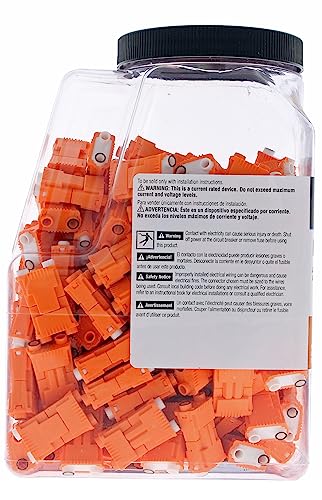IDEAL Electrical 30-352J Luminaries Disconnect Power Plug 2 Wire, Orange, (150-Pack)