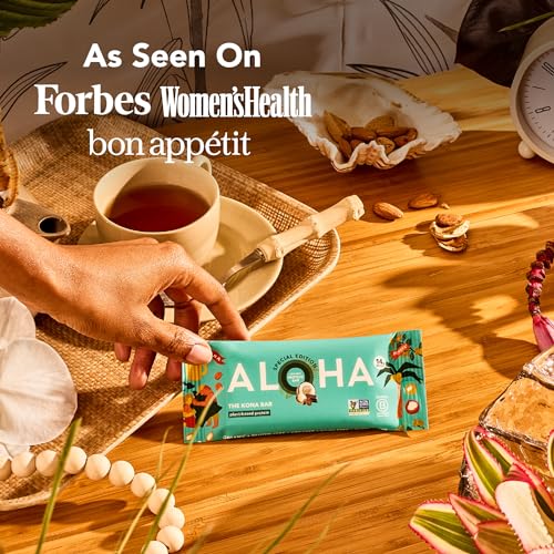 ALOHA Organic Plant Based Protein Bars - Lemon Cashew - 12-Count - Vegan, Low Sugar, Gluten-Free, Paleo, Low Carb, Non-GMO, No Stevia & No Erythritol