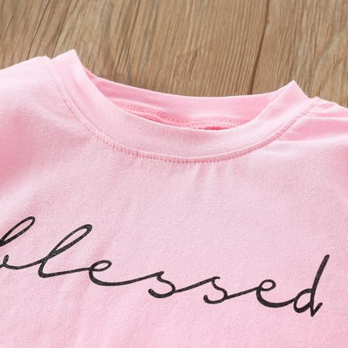 Yvowming Toddler Girl Clothes Kids Long Sleeve Sweatshirt & Camouflage Pants Baby Girl Fall Outfits Winter Sweatsuit (Light Pink, 6-12 Months)