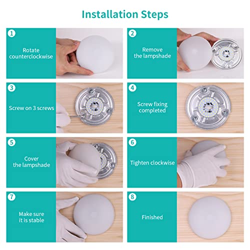 RVZONE 2 Pack RV LED Ceiling Puck Light RV Boat Interior Light DC 12V Surface Mount Ceiling Dome Light, 4.5W Panel Downlight for Camper Van Travel Trailer Motorhome(Cool White)