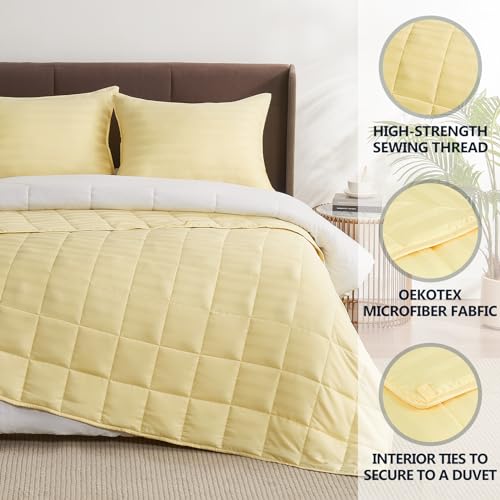 anfie Weighted Blanket (36"x48" 5lbs) Weighted Blanket Cooling Blanket for Sleeping,Throw Size Breathable Blanket with Premium Glass Bead(Beige)