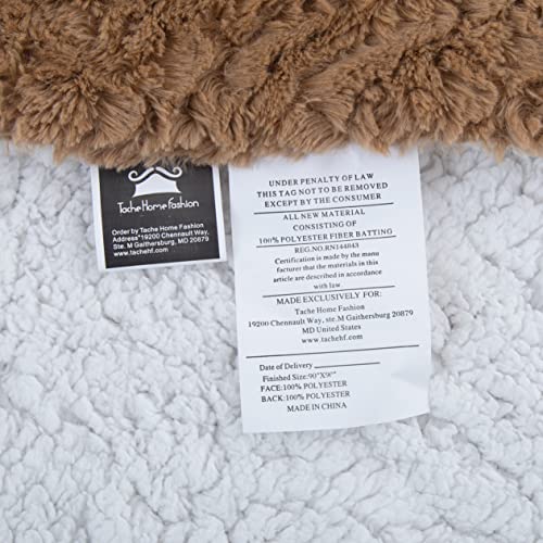 Tache White Snowy Owl Throw Blanket Super Soft Winter Warm Fluffy Sherpa Oversized Faux Fur Throw Blanket, Twin Size, 63x90