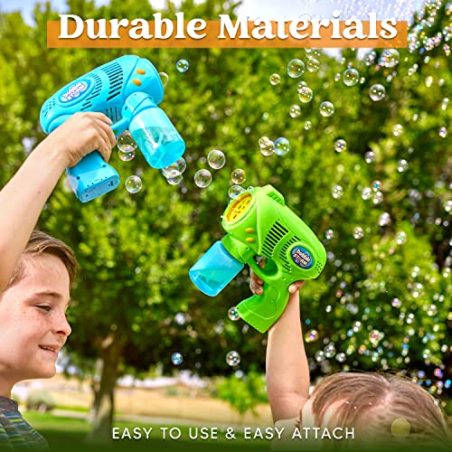JOYIN 2 Kids Bubble Gun with 2 Bottles Bubble Refill Solution, Bubble Guns Kids 4-8, Bubble Machine Gun for Toddlers 1-3, Bubble Gun Blaster Party Favors, Summer Toy, Outdoors, Easter, Birthday Gift