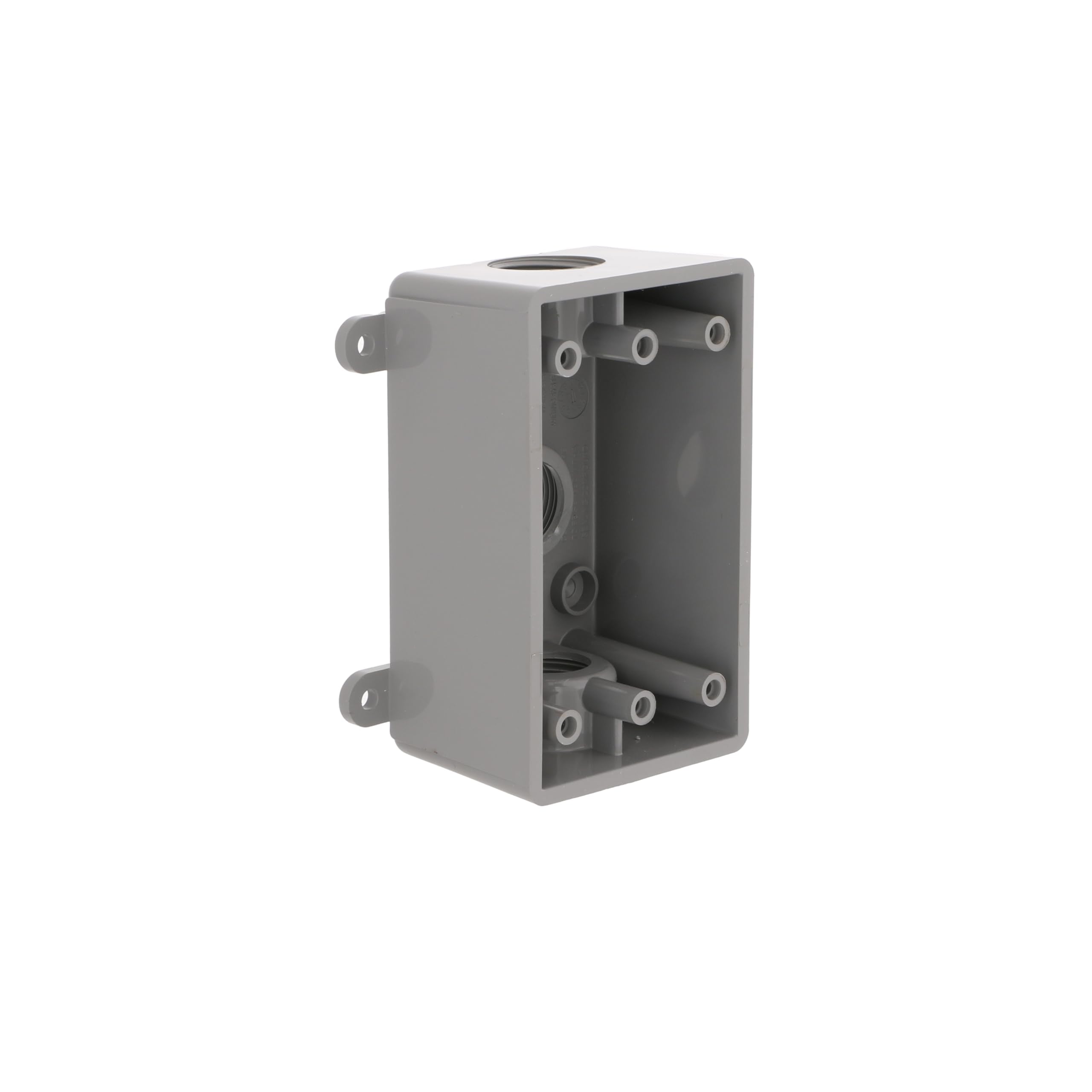 BELL PSB37550GY Single-Gang Weatherproof Three 1/2 in. or 3/4 in. Threaded Outlets, 2 in, Gray