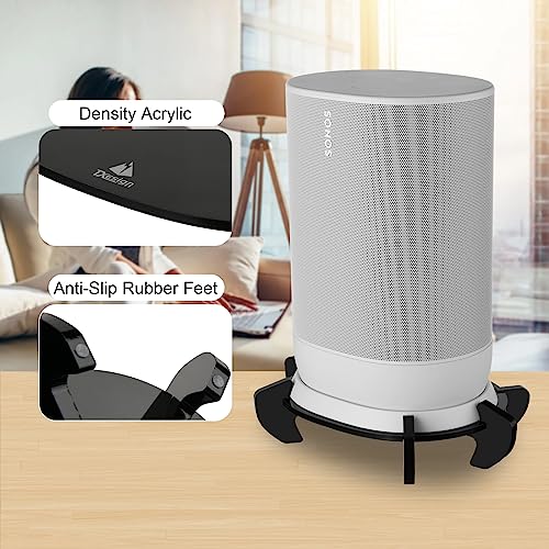 TXEsign Desktop Stand for Sonos Move - Battery-Powered Smart Speaker, Acrylic Speaker Stand Holder Base Mount Display Stand Table Stand Holder (Black)