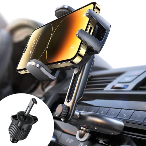 LISEN CD Phone Holder for Car,Adjustable CD Slot Phone Mount Holder for iPhone Ultra Sturdy Cell Phones Holders for Your Car Accessories for Samsung Galaxy S25 S24 iPhone 16 15 14 Pro Max All Phones