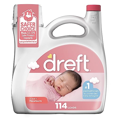 Dreft Stage 1: Newborn Baby Liquid Laundry Detergent, 32 loads, 46 fl oz