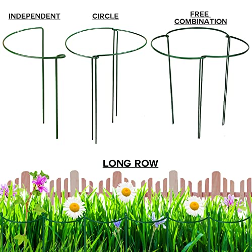 LEOBRO Plant Support Stakes, 4 PCS Plant Stakes, Plant Support, Peony Cages and Supports, Garden Stakes, Plant Holder, Plant Stakes for Outdoor Plants, Peony Hydrangea Support Cage, 9.8" W x 15.7" H