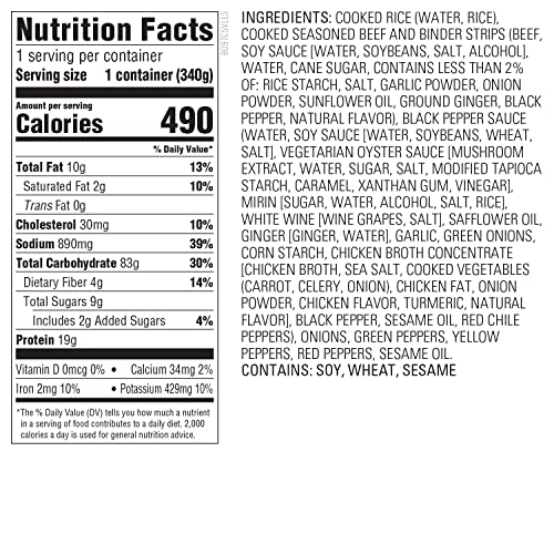 Amazon Kitchen, Black Pepper Beef, Single Serve Meal, 12 oz