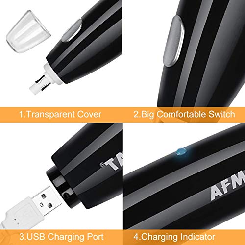 Electric Eraser for Artists, AFMAT Rechargeable Electric Eraser Kit,140 Refills for Drafting, Electric Pencil Eraser - Battery Operated for Drawing Pencils, Crafts, Arts