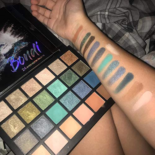 Klara Cosmetics 24 Shades Eyeshadow Palette -Festive Luxury Vibrant Bold Full-Color Pigment Long Lasting Matte Shimmer Eye shadow Palette (Bondi)