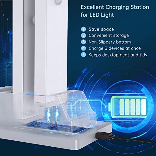 Lightbiz LED Closet Light with Charging Station, 24-LED Dimmer Motion Sensor Under Cabinet Light Wireless Stick-Anywhere with Remote for Stairs,Kitchen,Hallway (3 Pcs)