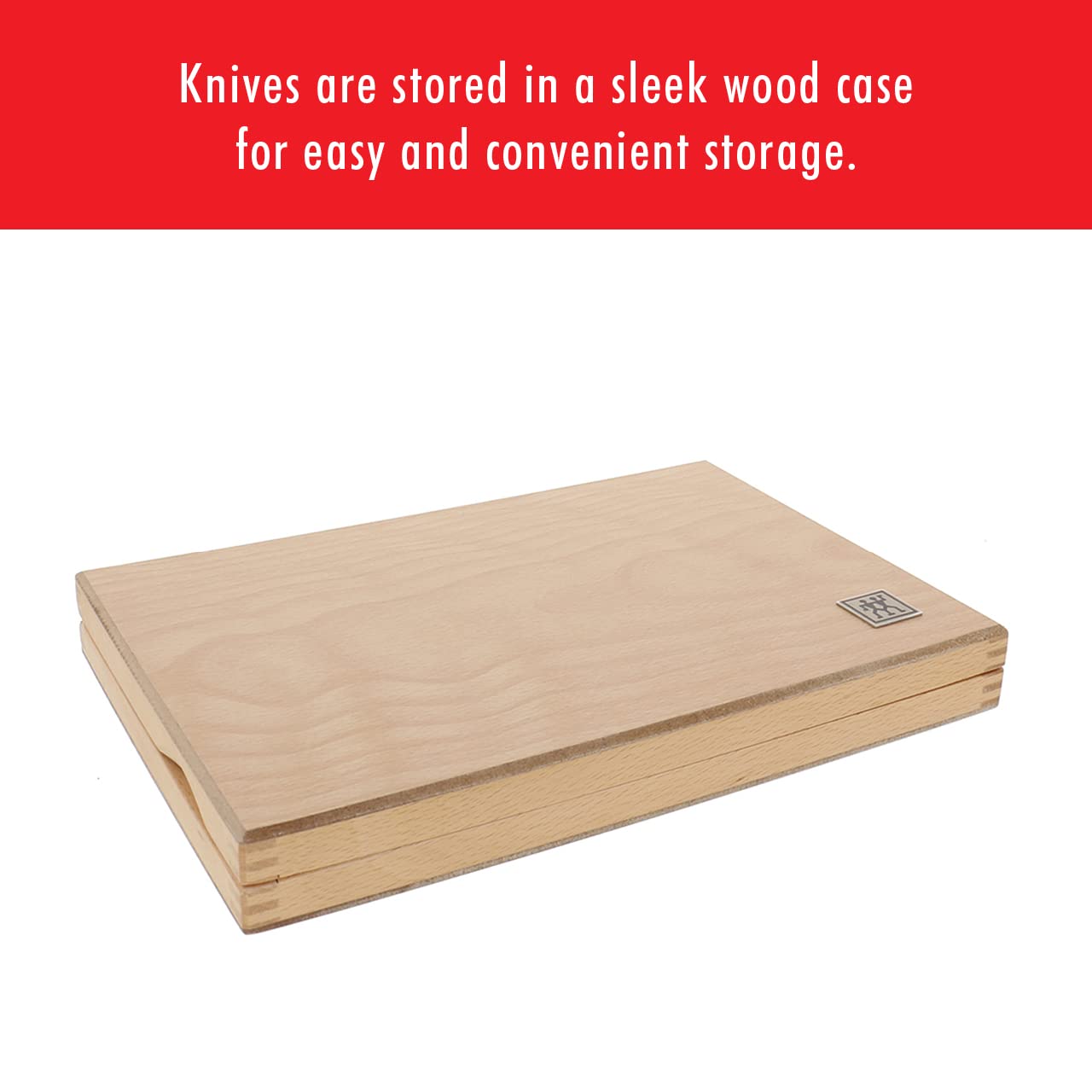 ZWILLING Contemporary Steak Knife Set of 8, Oval handle, Stainless Steel, with 12" x 10" case