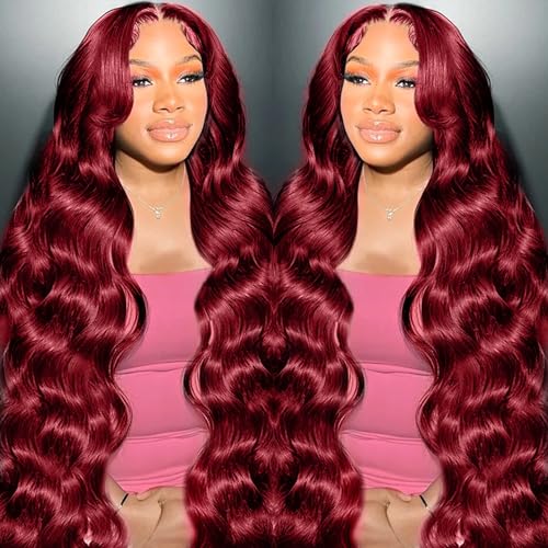 METDIO Chocolate Brown Lace Front Wig 26 Inch 13x6 Body Wave Lace Front Wigs Human Hair Pre Plucked 180% Density HD Lace Frontal Wigs Human Hair Brown Wig Human Hair Colored Glueless Wigs for Women