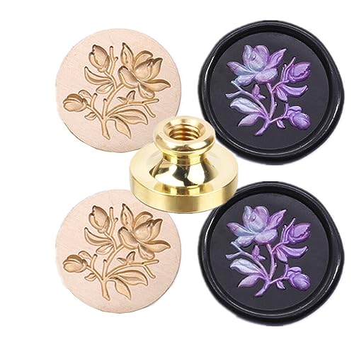 Sunflower 3D Wax Seal Stamp, ONWINPOR Flower Wax Stamp Head Embossing Sealing Stamp Head No Handle, Great DIY Sealing Wax Tools for Invitation Envelope Christmas Gift Wrapping (D06)