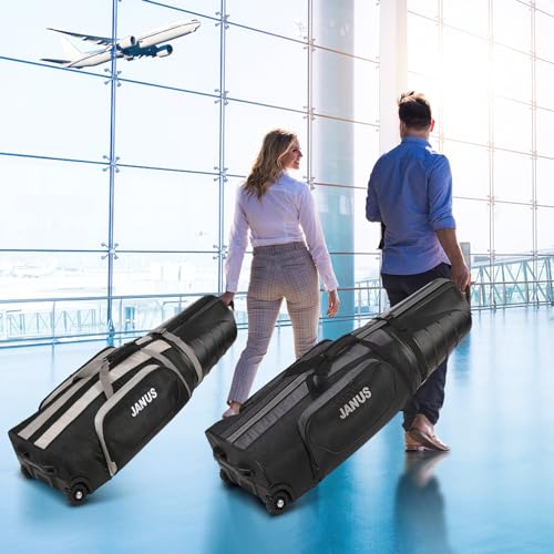 JANUS Golf Travel Bags,Golf Travel Bags for Airlines with Wheels,Head ABS Plastic case,Travel Golf Bag,Golf Bag Travel case,Hard case Golf Travel Bag