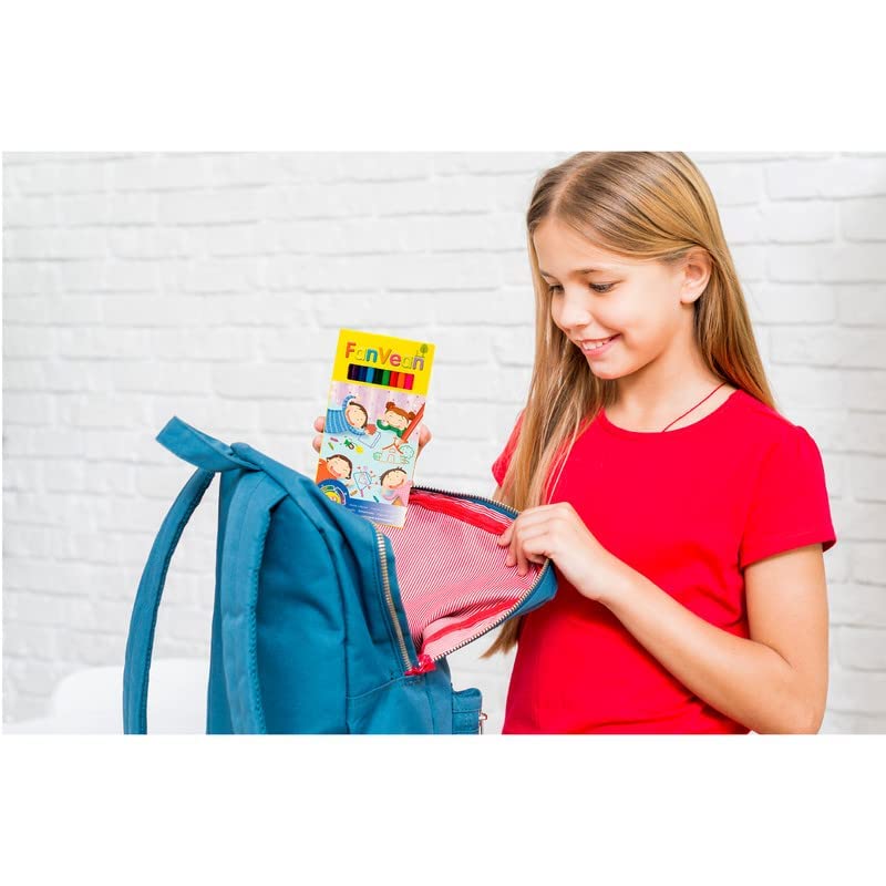 FanVean Colored Pencils for Kids Classroom Set, 12 Count Pre-sharpened Coloring pencil Bulk Gift