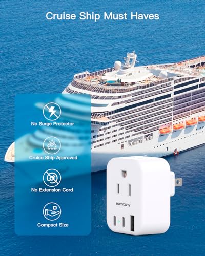 US to Japan Plug Adapter, Japan Power Travel Adpter with 2 Outlets 3 USB Ports(2 USB C), Type A Plug Adapter for Amercian USA to Japanese China Canada Mexico Philippines Peru