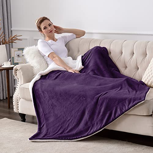 SOCHOW Sherpa Fleece Throw Blanket, Double-Sided Super Soft Luxurious Plush Blanket Twin Size, Malachite Green, 60x80 inches