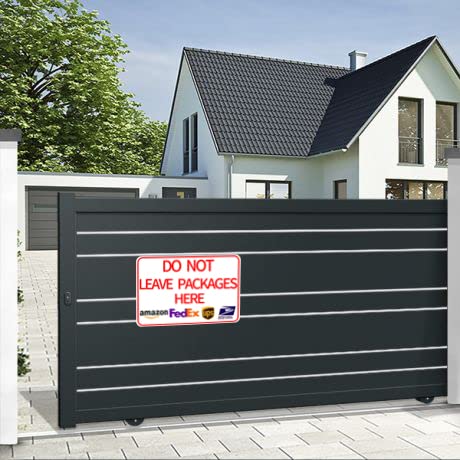 Please Deliver All Packages to Back Door Sign Right Arrow Delivery Sign Indoor Outdoor Signs for Home 8x12 Inch