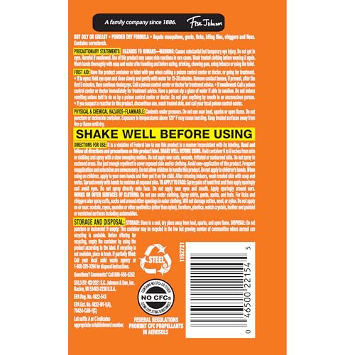 OFF! FamilyCare Insect & Mosquito Repellent Aerosol, Smooth and Dry Formula Bug Spray, Provides up to 6 Hours of Protection, 4 oz