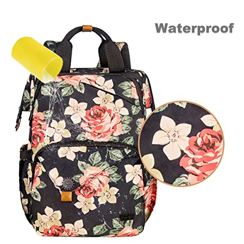 Hap Tim Travel Backpack Carry On Flight Approved, Laptop Backpack Women, Work Backpack Woman, Teacher Backpack, Pink(7651-PK)