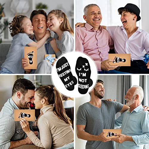 FilmHOO Birthday Gifts for Fathers, Funny Socks Christmas Gifts for Men from Daughter Son Wife
