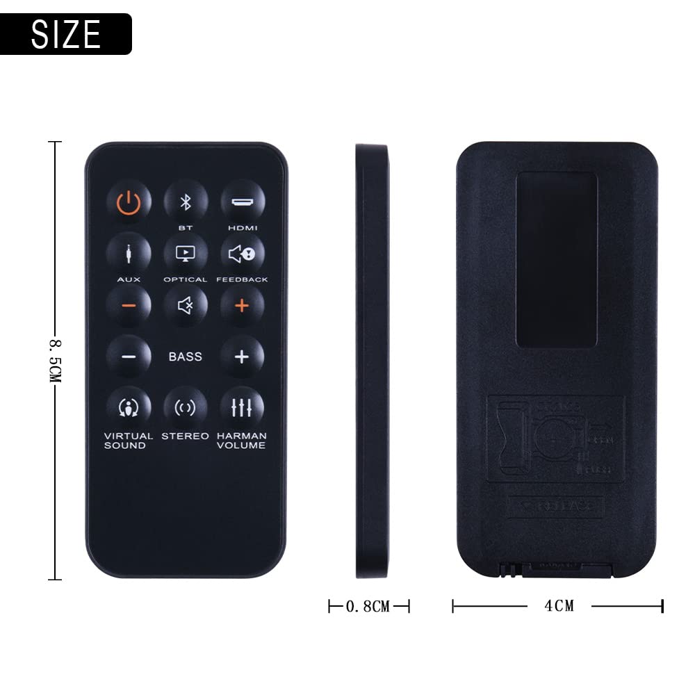 Replacement Remote Control fit for JBL Cinema Soundbar SB350 SB250 Sound Bar Remote
