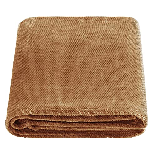 SOCHOW Flannel Fleece Throw Blanket with Super Soft Waffle Textured Patterns, No-Shedding Warm, Lightweight, Versatile for All Seasons, Perfect for Bed Sofa Couch (60 x 80 Inches), Mint