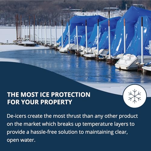 Kasco Deicer 3/4 HP Lake & Pond De-icer 120V – Single Phase with 25 Ft Electric Power Cord | Water Deicer for Ponds, Lakes & Dock Bubbler