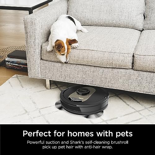 Shark Matrix Plus 2in1 Robot Vacuum & Mop with Sonic Mopping, Matrix Clean, Home Mapping, HEPA Bagless Self Empty Base, CleanEdge, for Pet Hair, Wifi, Black/Gold (AV2610WA)