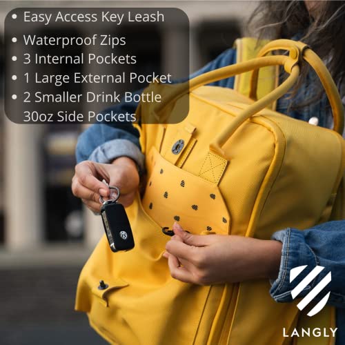 Langly Sierra Camera Backpack: A Modern & Travel-friendly Photography Backpack Compatible With Both 18in Laptop & All Camera Gear 24L (Apen-Gold)