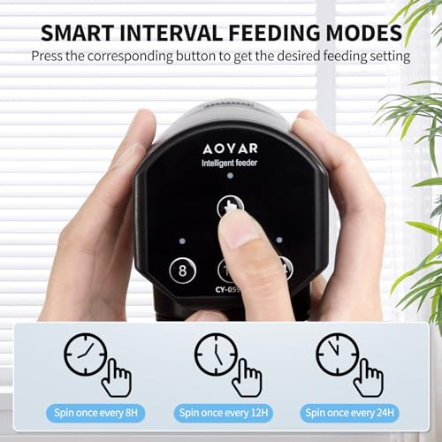 Automatic Fish Feeder Dispenser for Aquarium: 200ml Large Capacity Auto Feeders for Small Tank Turtle Betta Koi - Battery Food Feeding Timer for Flakes Pellet Vacation Weekend Day